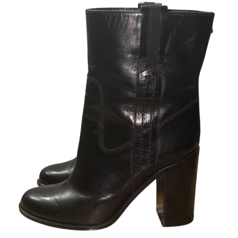 KATE SPADE Baise Black Leather Boot Block Heel Size 6 -- ABSOLUTELY GORGEOUS!!! - Picture 9 of 14
